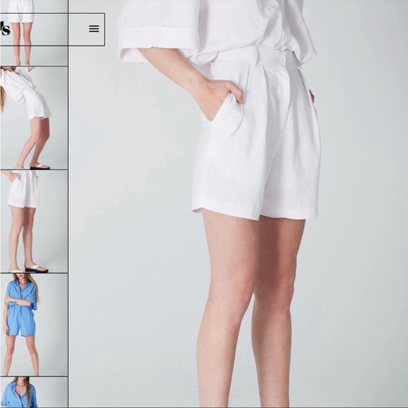 Uncle Studios NWOT white linen shorts- size Xs - Picture 10 of 13